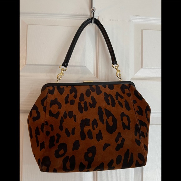 Clare V Handbags - Clare V. Top handle leopard print clutch bag